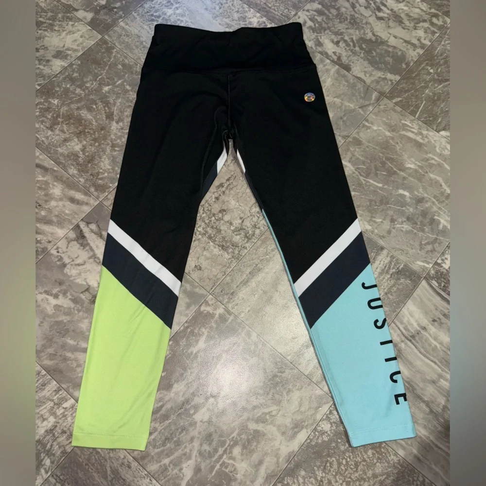 Justice Girls Collection X Colorblock Active Leggings Size 10